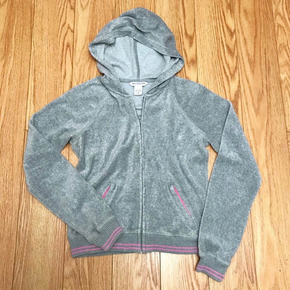 Abercrombie & Fitch Gray Zip Up Hoodie Sweater XS
